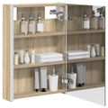 vidaXL Kúpeľňová zrkadlová skrinka Sonoma dub 43 x 11,5 x 60,5 cm