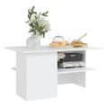 vidaXL Konferenčný stolík biely 90x60x46,5 cm drevotrieska
