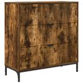 vidaXL Servírovacia skriňa Dymová dub 79,5 x 33 x 82 cm