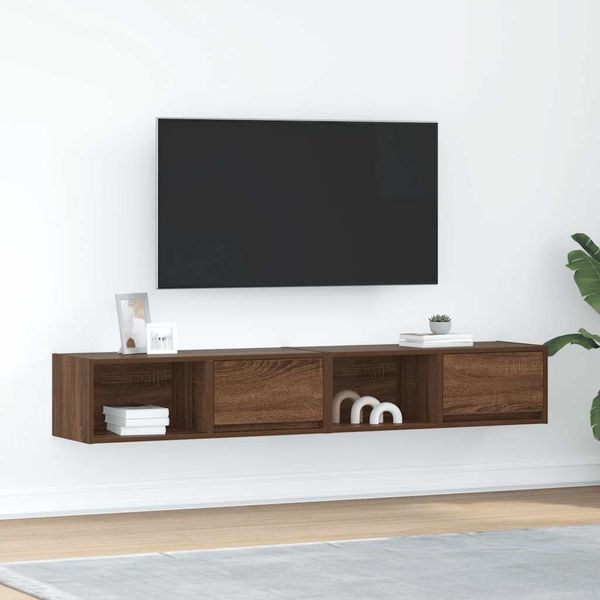 vidaXL TV stolíky 2 ks hnedý dub 80x31x25,5 cm spracované drevo