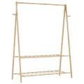 vidaXL Vešiak na oblečenie s policami 132x45,5x150,5 cm bambus