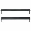 vidaXL Nástenné police 2 ks 100x23,5 cm, čierne, nehrdzavejúca oceľ