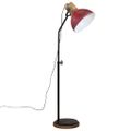 vidaXL Podlahová lampa 25 W šmuhovaná červená 30x30x100-150 cm E27