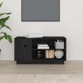 vidaXL TV skrinka čierna 80x35x40,5 cm masívna borovica