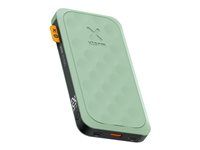 Power banka - 10000 mAh - 20 watt - PD, QC 3.0 - 3 výstupné konektory (USB, 2 x USB-C) - zelená