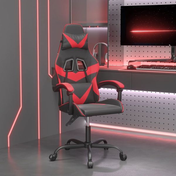 vidaXL Herná stolička čierna a červená umelá koža