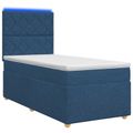 vidaXL Posteľ boxspring s matracom Modrá 100 x 200 cm Látka