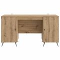 vidaXL Stôl Dub artisan 142,5 x 50 x 75 cm Kompozitné drevo