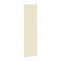 vidaXL Skladaná roleta krémová 65x200 cm, šírka látky 64,4 cm, polyester