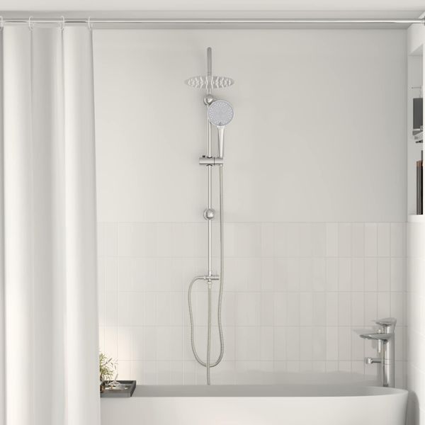 vidaXL Sprchový systém Strieborná 47 x 20 x 95 cm Nerezová oceľ