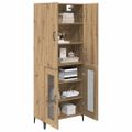 vidaXL Highboard Remeselný dub 69,5 x 34 x 180 cm Kompozitné drevo