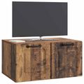 vidaXL Nástenná TV skrinka Nástenný Staré drevo 59,5 x 41 x 30 cm
