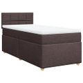 vidaXL Posteľný rám boxsping s matracom hnedý 90x200 cm látka
