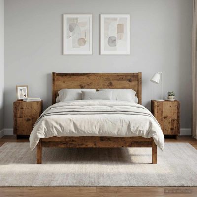 vidaXL Nočný stolík 2 pcs Staré drevo 33,5 x 34,5 x 50 cm