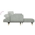 vidaXL Pohovka v tvare L bledosivá 275x140x70 cm zamat