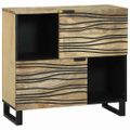 vidaXL Servírovacia skriňa Hnedá 80 x 33 x 75 cm mangový masív