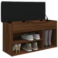 vidaXL Lavička na topánky hnedý dub 82x32x45,5 cm kompozitné drevo