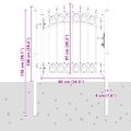 vidaXL Plotová brána s hrotmi EMMEN 100 x 100 cm Sivá Zamykateľné