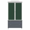 vidaXL Kreatívne úložisko pre deti ROROS Šedý a biely 90 x 45 x 180 cm