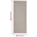 vidaXL Koberec prírodný sisal 80x200 cm pieskový