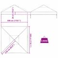 vidaXL Náhradný kryt pre altánok 300 x 300 x 26 cm Priehľadná PVC