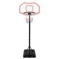 vidaXL Basketbalový stojan biely 237-307 cm polyetén