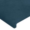 vidaXL Čelo postele so záhybmi tmavomodrá 163x16x118/128 cm zamat