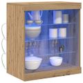 vidaXL LED komoda Remeselný dub 60,5 x 37 x 67 cm Kompozitné drevo