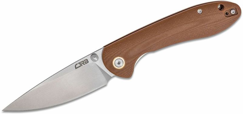 CJRB J1912-BNC Feldspar vreckový nôž 9 cm, Stonewash, hnedá, G10 (CNC textúra)