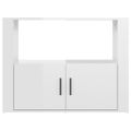 vidaXL Komoda lesklá biela 80x30x60 cm spracované drevo