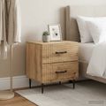 vidaXL Nočný stolík 2 ks Dub artisan 43 x 34,5 x 47,5 cm