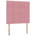 vidaXL Postel s úložným prostorem a matrací Ružová 90 x 190 cm Zamat