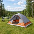 vidaXL Okamžitý stan so strechou Šedá a oranžová 305 x 215 x 140 cm
