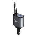 Car charger t-phox flexit 4IN1 86W grey
