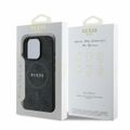 Puzdro Guess pre iPhone 16 Pro 6,3" GUHMP16LG4GFRK čierne tvrdé puzdro 4G Ring Classic Logo MagSafe