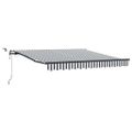 vidaXL Automaticky zaťahovacia markíza LED antracit a biela 300x250 cm