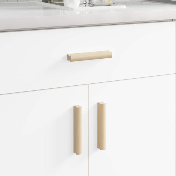 vidaXL Rovná rukoväť 587 pcs Prírodná farba dreva 130 x 25 x 30 mm