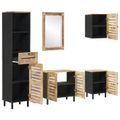 vidaXL Set kabinetov do kúpeľne 5 ks Prírodná 38 x 33 x 160 cm