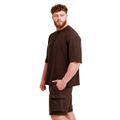 Tričko Oversized Unstoppable Brown - GymBeam, veľkosť M, veľkosť oblečenia M