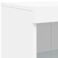 vidaXL Komoda s LED svetlami biela 162x37x100 cm