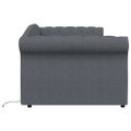 vidaXL Pohovka s matracom a USB tmavosivá látková 90x200 cm