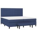 vidaXL Boxspring posteľ s matracom modrá 200x200 cm látka