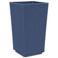 vidaXL Záhradné kvetináče 4 ks, modrosivé 32,5x32,5x57 cm, PP