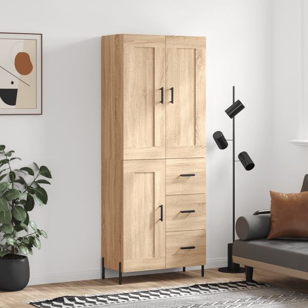 vidaXL Vysoká skrinka dub sonoma 69,5x34x180 cm spracované drevo
