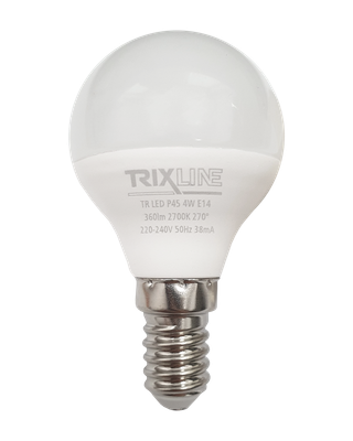 LED žiarovka Trixline 4W 360lm E14 P45 teplá biela