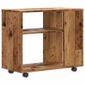 vidaXL Príručný stolík, staré drevo 70x35x55 cm, kompozitné drevo