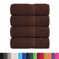 vidaXL Uteráky pre hostí FROGN 4 ks hnedé 30x50 cm 360 g/m²