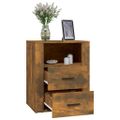 vidaXL Nočný stolík dymový dub 50x36x60 cm spracované drevo