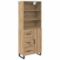 vidaXL Highboard 2 ks Remeselný dub 69,5 x 34 x 180 cm
