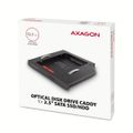 AXAGON RSS-CD12 rámeček pro 2.5" SSD/HDD do DVD slotu, 12.7 mm, LED, hliník Rámeček, interní, pro 2,5" HDD/SSD místo SATA mechaniky v notebooku, max. výška disku 12,5 mm, výška 12,7mm